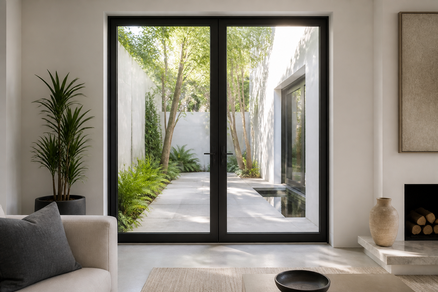 VLX 100 Double Swing / French Door in Royal Palm Beach, FL | TruePane Windows & Doors - detail 6